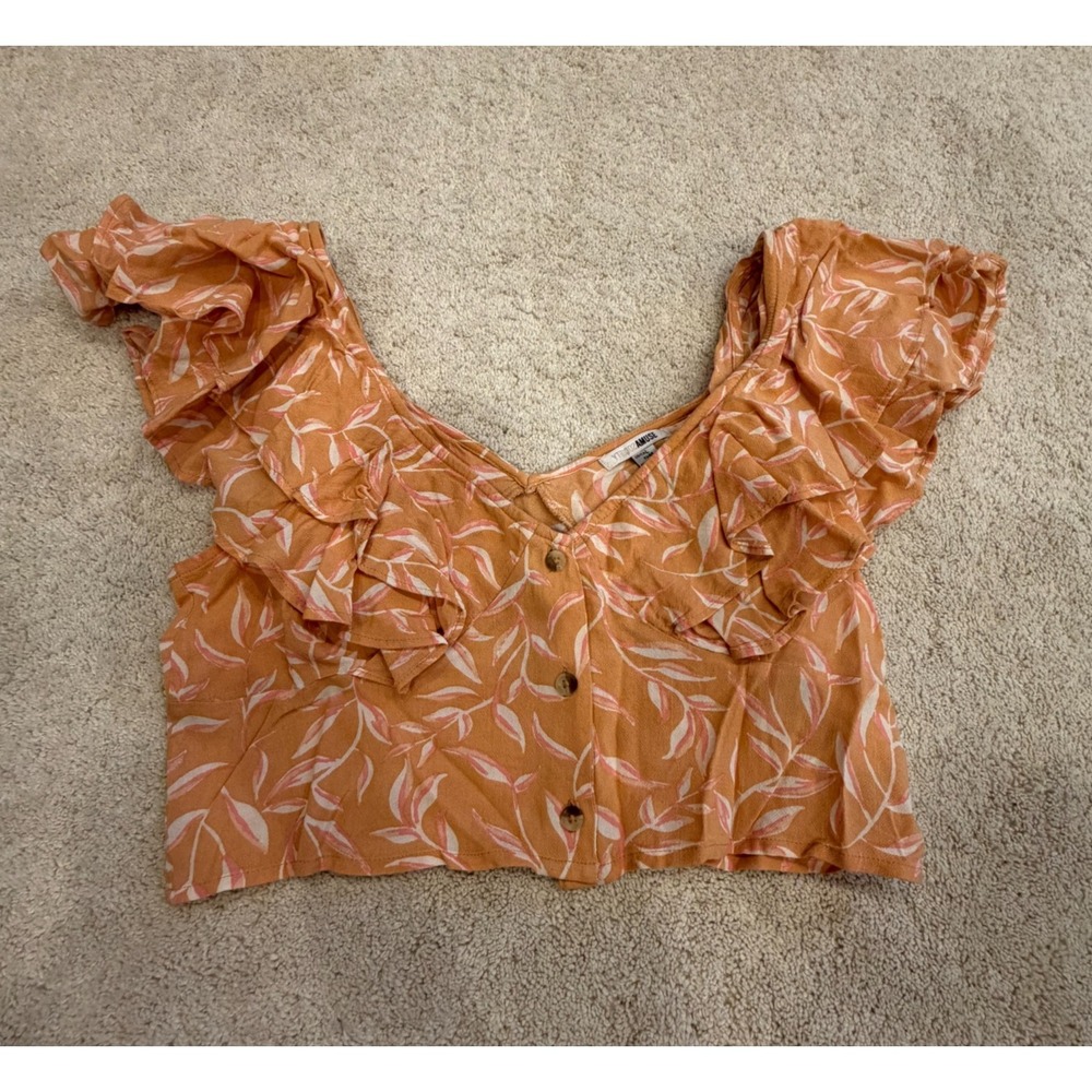 Amuse Society FIND YOUR LIGHT Women Large Crop Top - SAHARA SAND